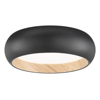 Černé LED stmívatelné stropní svítidlo Wood – Fischer & Honsel