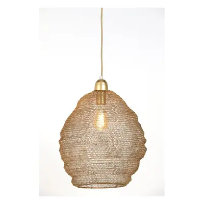 Závěsné svítidlo v bronzové barvě s kovovým stínidlem ø 38 cm Nina – Light & Living