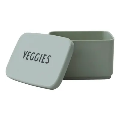 Světle zelený svačinový box Design Letters Veggies, 8,2 x 6,8 cm