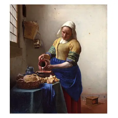 Obraz - reprodukce 45x60 cm The Milkmaid, Jan Vermeer – Fedkolor