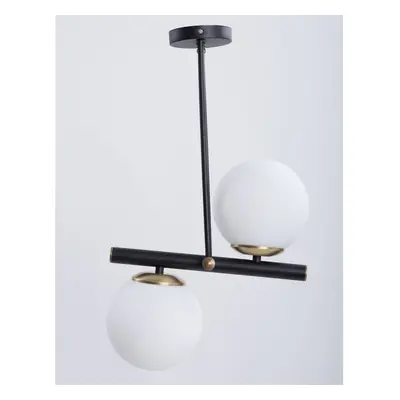 Černo-bílé stropní svítidlo se skleněným stínidlem ø 15 cm Libra – Squid Lighting