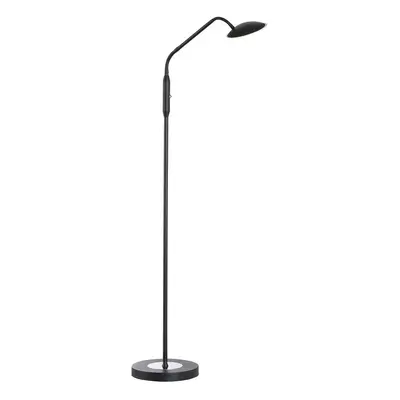 Černá LED stmívatelná stojací lampa se skleněným stínidlem (výška 135 cm) Tallri – Fischer & Hon