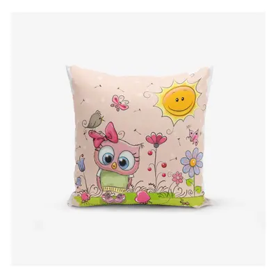 Dětský povlak na polštář 43x43 cm Pink Owl – Mila Home