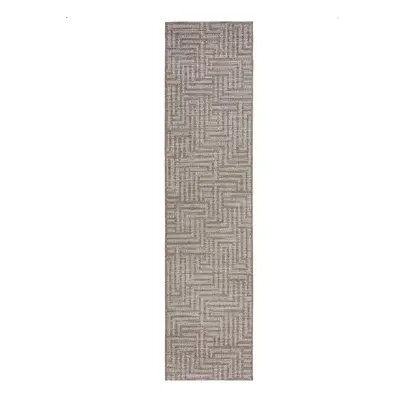 Šedo-béžový venkovní koberec běhoun 230x60 cm Salerno - Flair Rugs