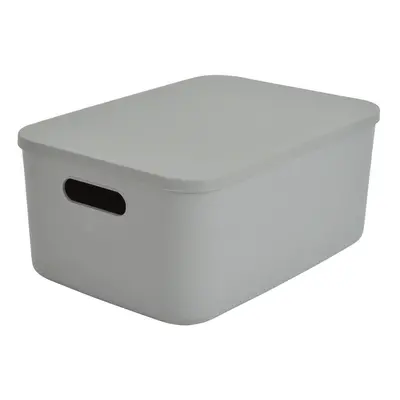 Světle zelený plastový úložný box s víkem 35,5x25,5x16 cm – Homéa