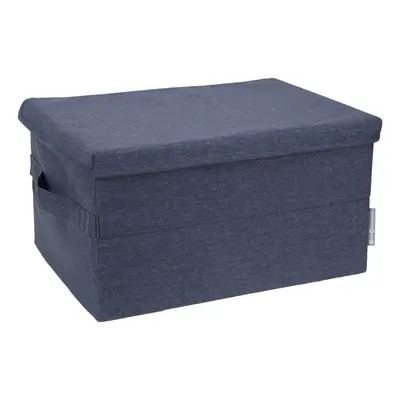 Modrý látkový úložný box s víkem 34x45x25 cm Soft Storage – Bigso Box of Sweden