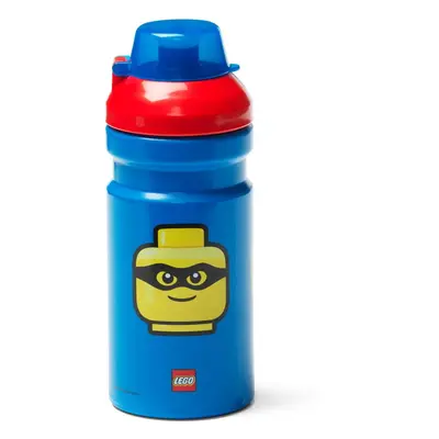 Modrá lahev na vodu s červeným víčkem LEGO® Iconic, 390 ml