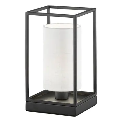 Černobílá stolní lampa s textilním stínidlem (výška 28,5 cm) Gilli – Fischer & Honsel