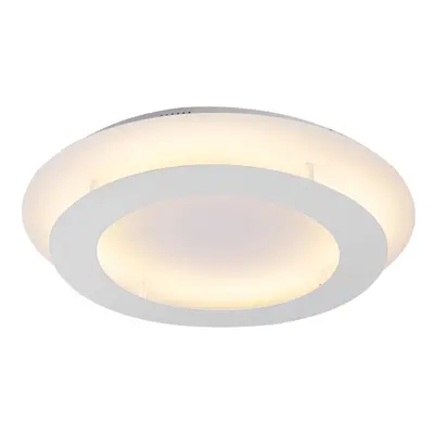 Bílé LED stropní svítidlo s kovovým stínidlem 50x50 cm Merle – Candellux Lighting