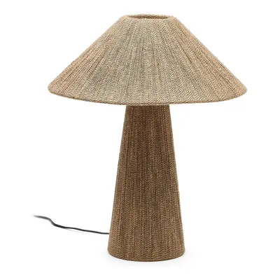 Světle hnědá stolní lampa se stínidlem z juty (výška 46 cm) Renee – Kave Home