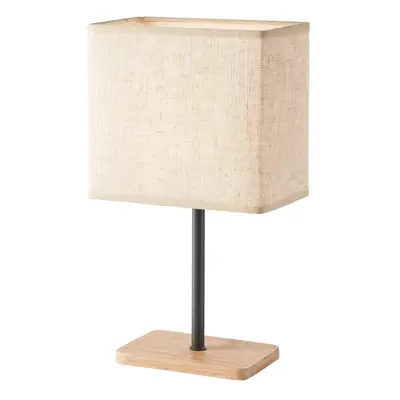 Stolní lampa v černé a přírodní barvě s textilním stínidlem (výška 30 cm) Kate – Fischer & Honse