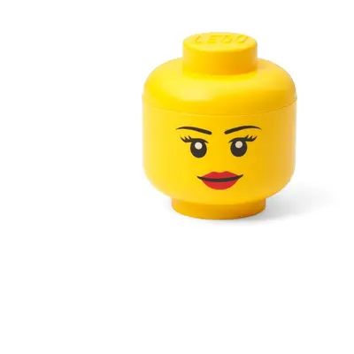 Žlutý úložný box LEGO® Girl, ø 10,6 cm