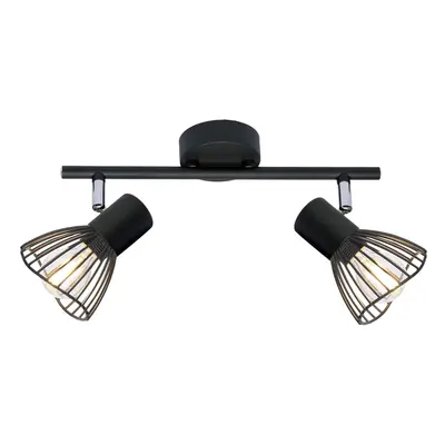 Černé stropní svítidlo s kovovým stínidlem 39x8 cm Fly – Candellux Lighting