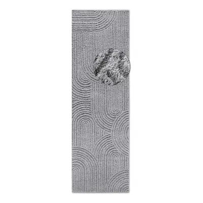 Šedý běhoun 80x240 cm Chappe Light Grey – Elle Decoration