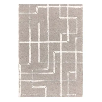 Světle šedý ručně tkaný vlněný koberec 120x170 cm Ada – Asiatic Carpets