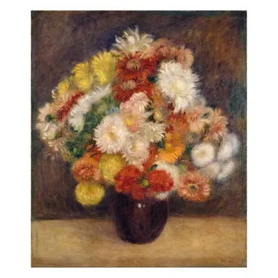 Reprodukce obrazu Auguste Renoir - Bouquet of Chrysanthemums, 55 x 70 cm