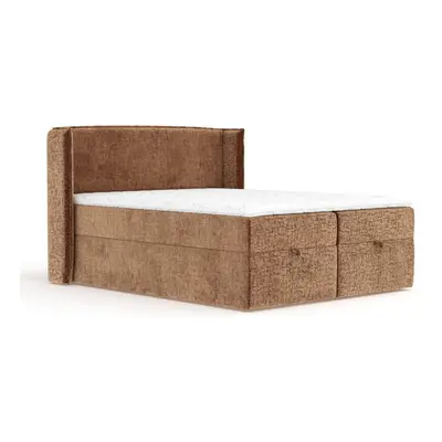 Oranžová boxspring postel s úložným prostorem 160x200 cm Passion – Maison de Rêve