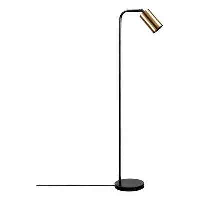 Stojací lampa v černo-zlaté barvě s kovovým stínidlem (výška 120 cm) Emek – Opviq lights