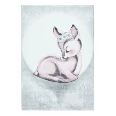 Světle růžovo-světle šedý dětský koberec 160x230 cm Bambi – Ayyildiz Carpets