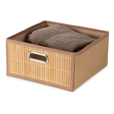 Bambusový úložný box v přírodní barvě 31x31x15 cm – Compactor