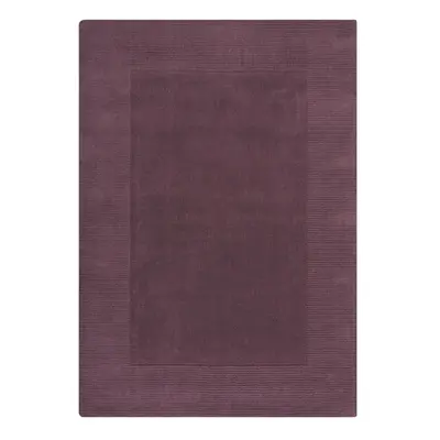 Tmavě fialový ručně tkaný vlněný koberec 120x170 cm Border – Flair Rugs