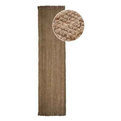 Ručně tkaný jutový běhoun v přírodní barvě 60x300 cm Jute Boucle – Flair Rugs