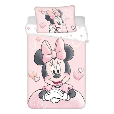 Bavlněné dětské povlečení do postýlky 100x135 cm Minnie – Jerry Fabrics