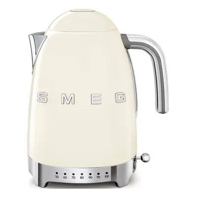 Krémová rychlovarná konvice z nerezové oceli 1,7 l Retro Style – SMEG