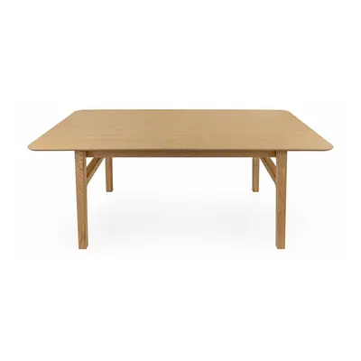 Rozkládací jídelní stůl s přídavnou deskou v dekoru dubu 90x180 cm Curved – Woodman