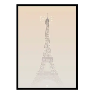 Plakát v rámu 50x70 cm Paris Eiffel Tower – Malerifabrikken