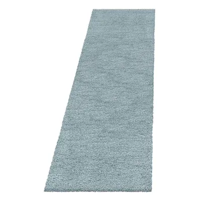 Modrý běhoun 80x250 cm Fluffy – Ayyildiz Carpets