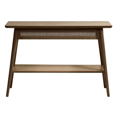 Hnědý konzolový stolek s deskou v dubovém dekoru 40x110 cm Barrali – Unique Furniture