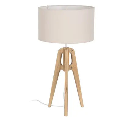 Krémová stolní lampa s textilním stínidlem (výška 67 cm) – Ixia