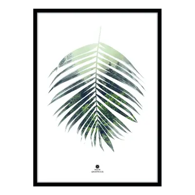 Plakát v rámu 50x70 cm Palm Leaf – Malerifabrikken