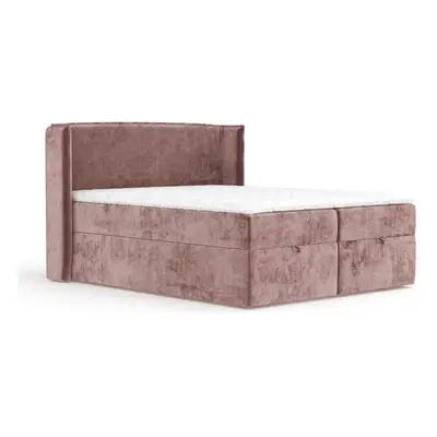 Růžová boxspring postel s úložným prostorem 160x200 cm Passion – Maison de Rêve