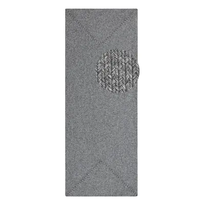 Šedý venkovní koberec běhoun 200x80 cm - NORTHRUGS