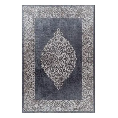 Antracitový pratelný koberec 80x150 cm Fiesta – Ayyildiz Carpets