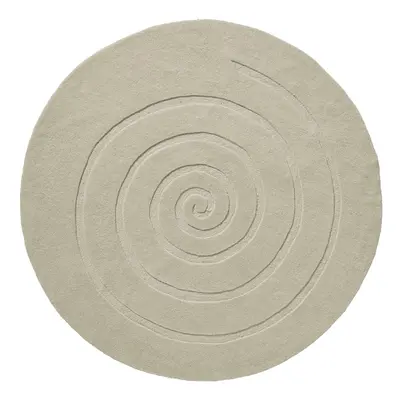 Krémově bílý vlněný koberec Think Rugs Spiral, ⌀ 140 cm