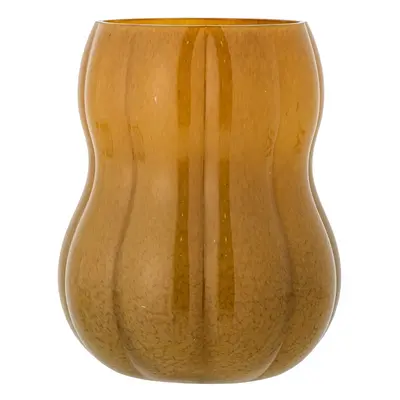 Hnědá skleněná ručně vyrobená váza (výška 20 cm) Pumpkin – Bloomingville