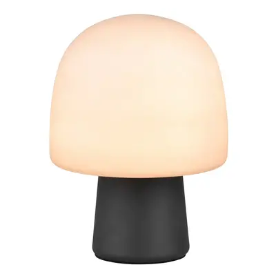 Černo-bílá stolní lampa se skleněným stínidlem (výška 27 cm) Steen – Trio