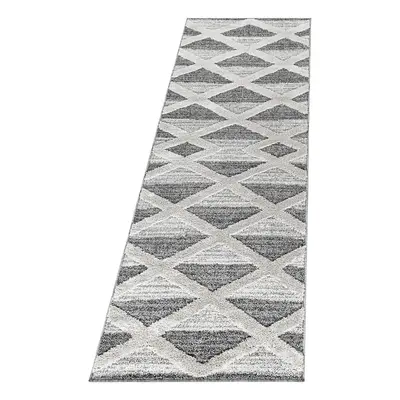 Šedý běhoun 80x250 cm Pisa – Ayyildiz Carpets