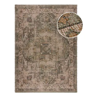 Khaki ručně tkaný koberec s příměsí juty 120x170 cm Selena Jute Traditional – Flair Rugs