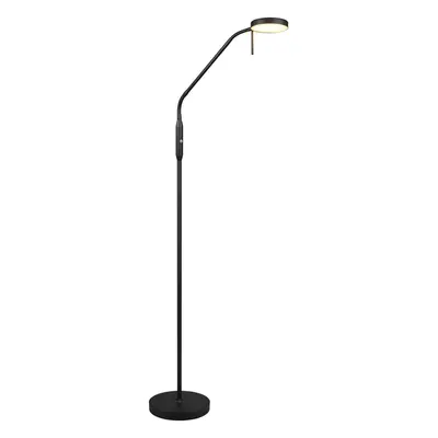 Černá LED stojací lampa (výška 160 cm) Moreno – Trio