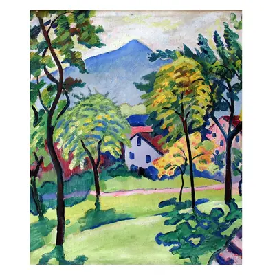 Reprodukce obrazu August Macke - Tegernsee Landscape, 50 x 60 cm