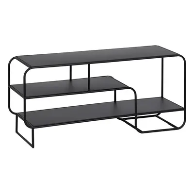 Černý kovový TV stolek 110x50 cm Sleco – Ixia