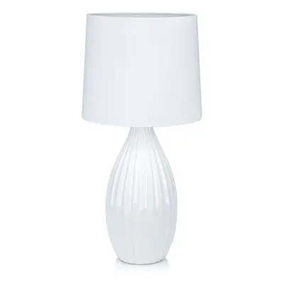 Bílá stolní lampa Markslöjd Stephanie, ø 24 cm