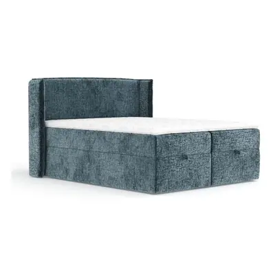 Modrá boxspring postel s úložným prostorem 180x200 cm Passion – Maison de Rêve