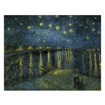 Obraz - reprodukce 90x70 cm The Starry Night, Vincent van Gogh – Fedkolor