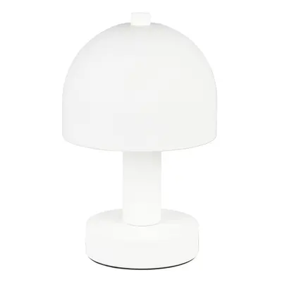 Bílá stolní lampa se skleněným stínidlem (výška 19 cm) Glenn – Trio