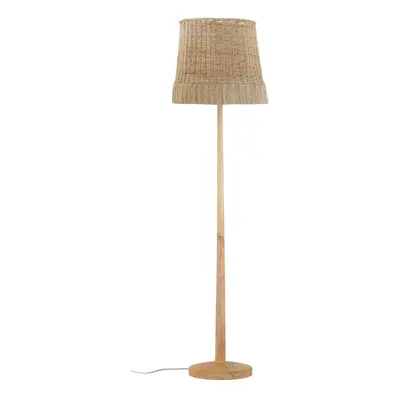 Stojací lampa v přírodní barvě s ratanovým stínidlem (výška 160 cm) Kakasi – Bloomingville